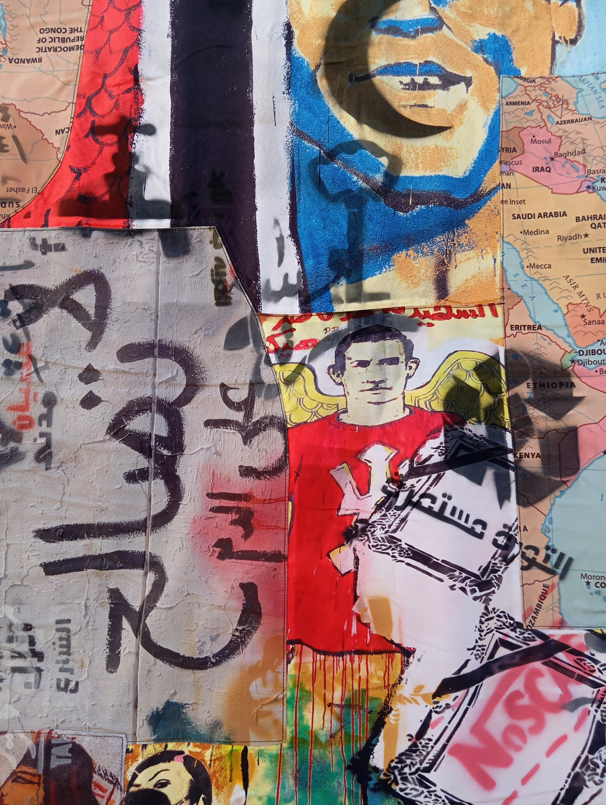 Cairo Streets, Hanging Tapestry by Mohamed Abou El Naga, another view