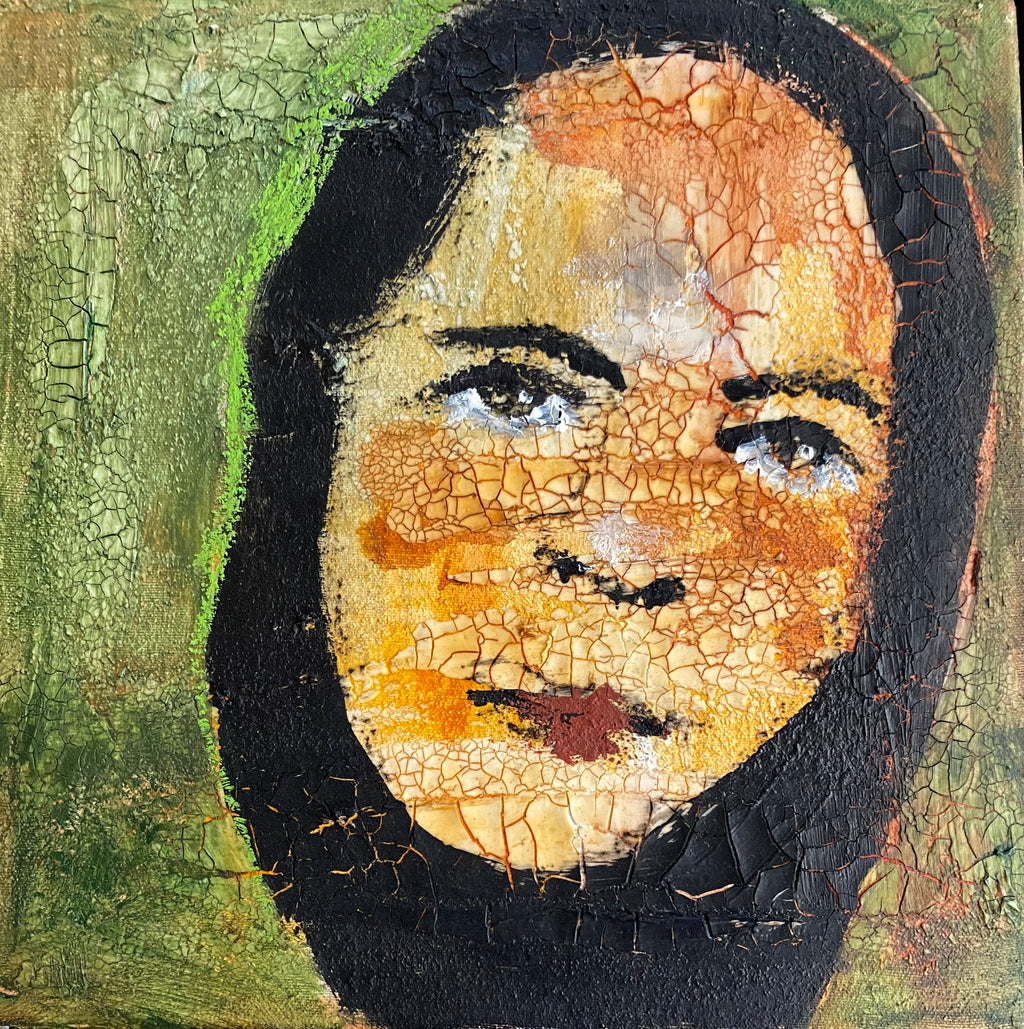 Small Portrait — Mixed media on Canvas, Heba Amin