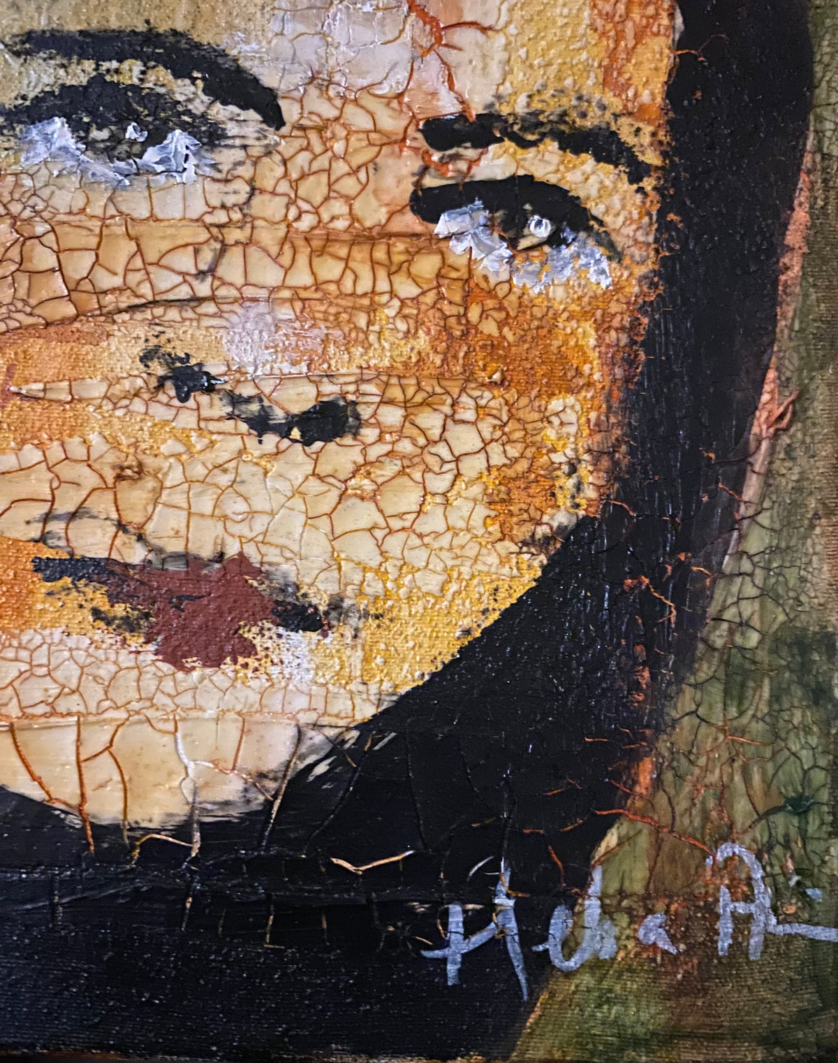 Small Portrait — Mixed media on Canvas, Heba Amin