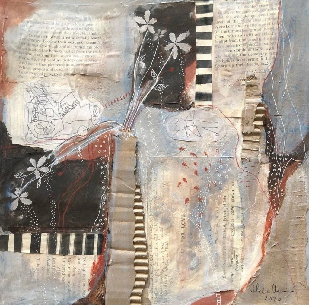 The Vase — Mixed media on Paper, Heba Amin