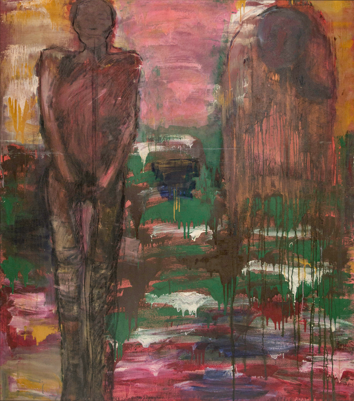 Mummies, original oil painting on canvas by Sahar Dourgham