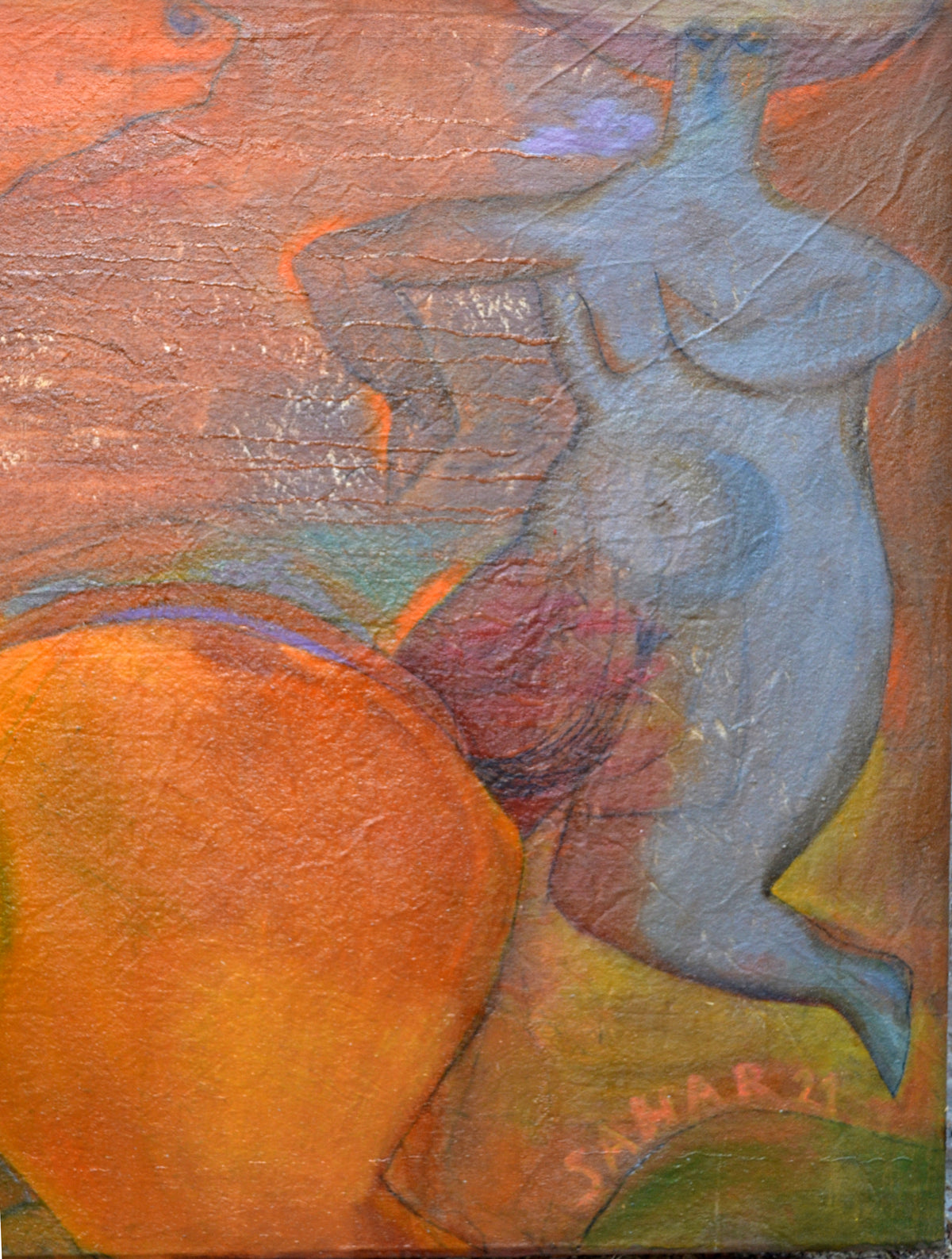 Two Women and Horse by Sahar Dourgham, another view