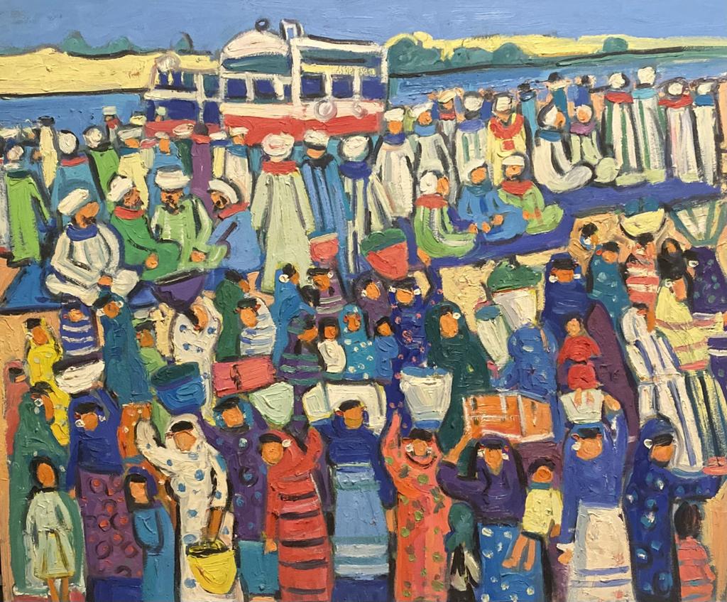 The Departure, original oil painting on canvas by Miriam Hathout