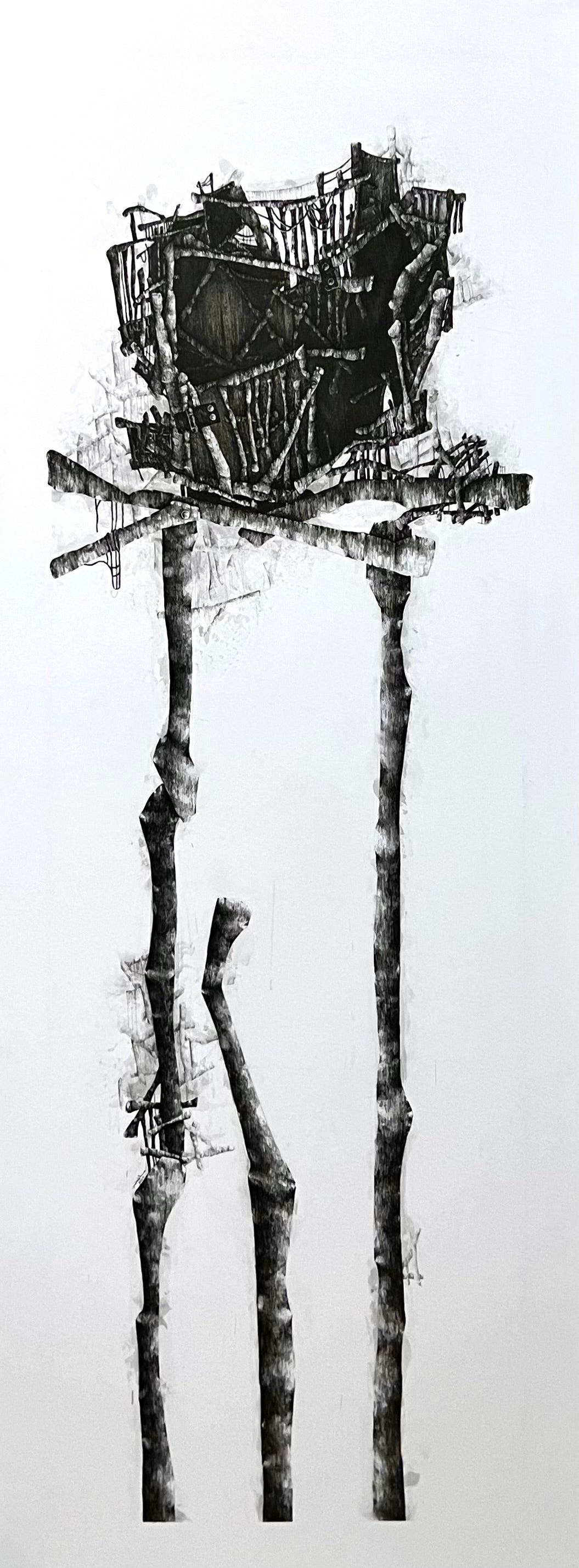 Figure 2, original ink drawing on paper by Sara Mouneer