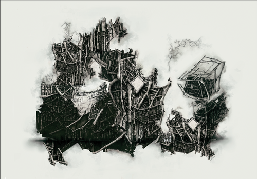 Black Home, original lithograph on paper by Sara Mouneer
