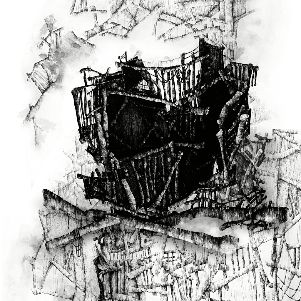«Portrait (Porträt)», Originallithografie auf Papier von Sara Mouneer