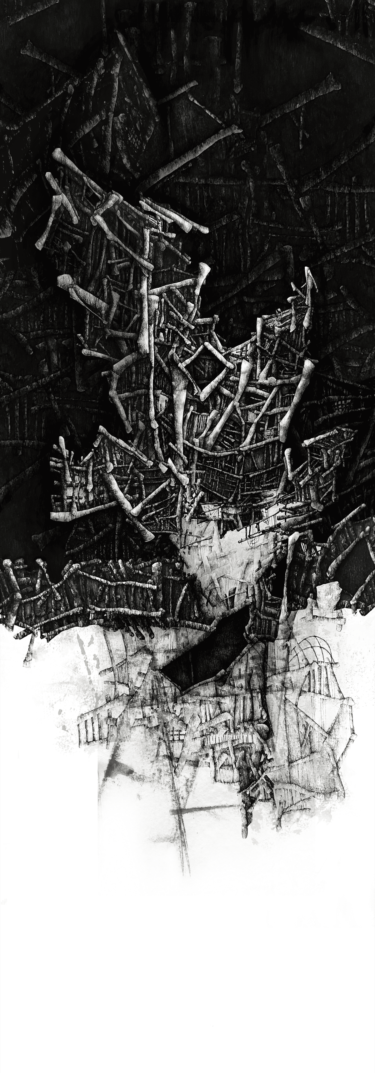 Still Standing, original lithograph on paper by Sara Mouneer