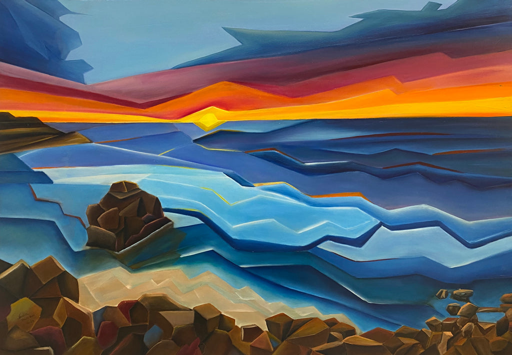 Broken Tides — Oil on Canvas, Nadia Sewelam