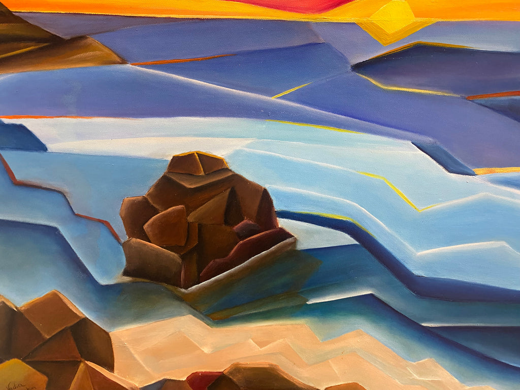 Broken Tides — Oil on Canvas, Nadia Sewelam