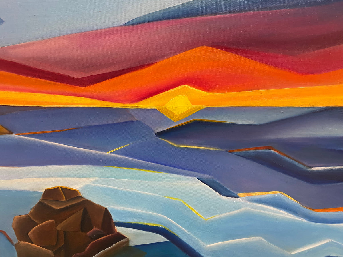 Broken Tides — Oil on Canvas, Nadia Sewelam