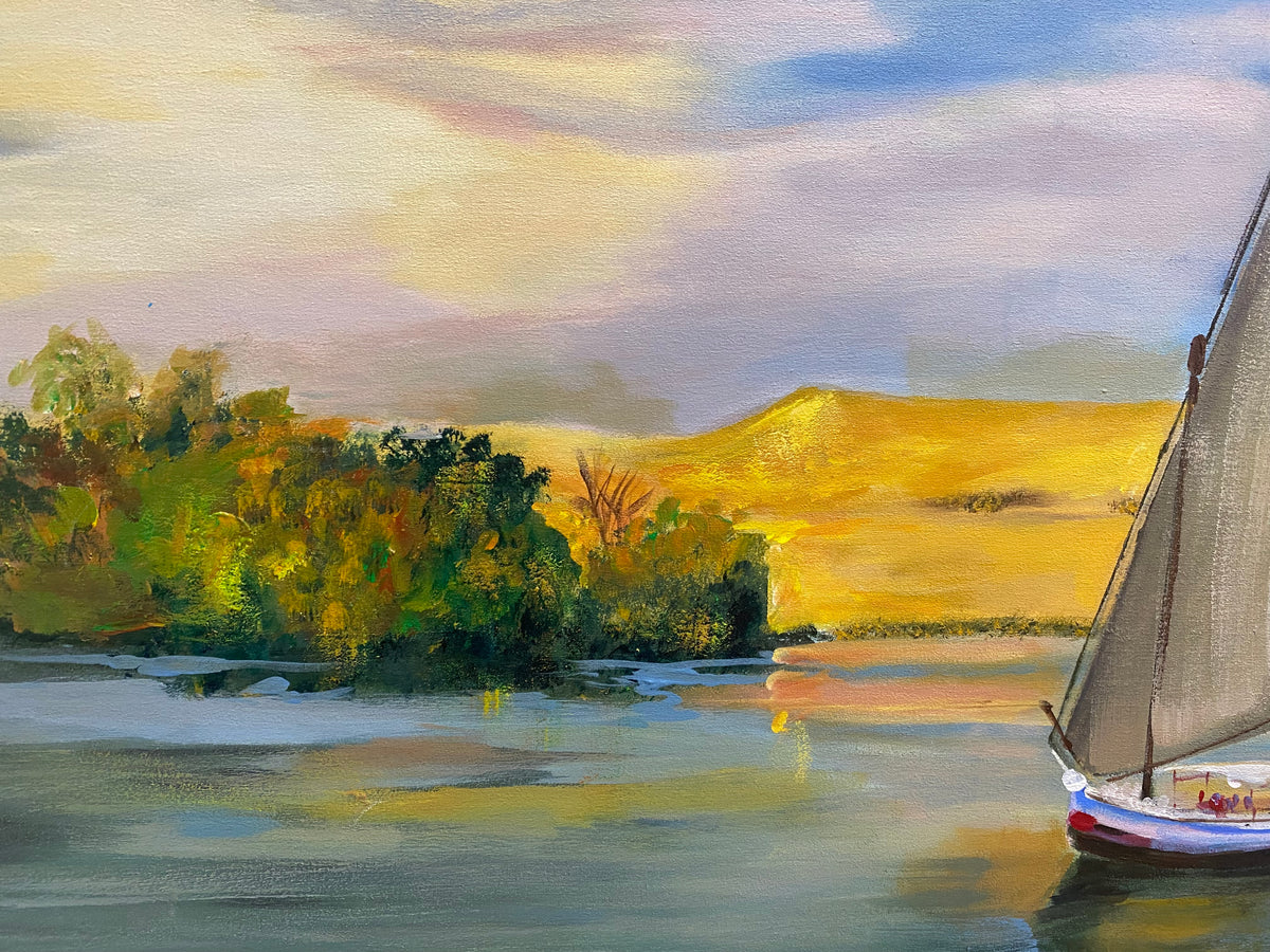 Nile Wanderer — Acrylic on Canvas, Nadia Sewelam