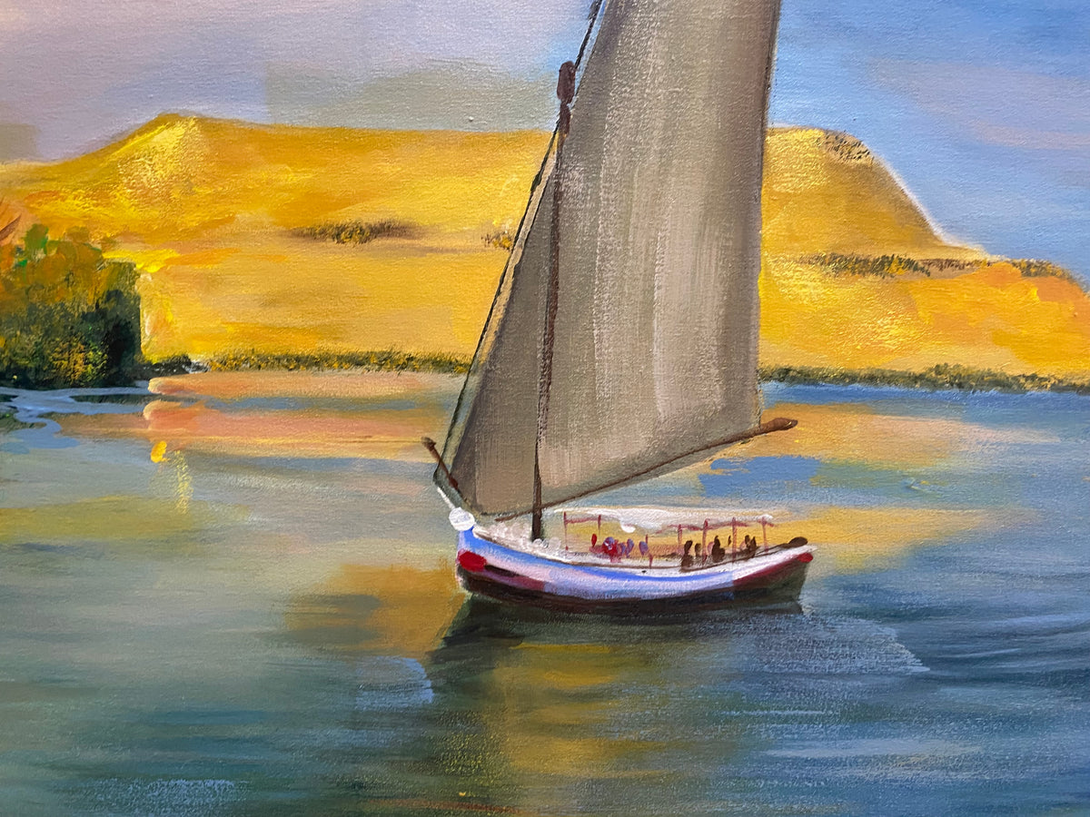 Nile Wanderer — Acrylic on Canvas, Nadia Sewelam