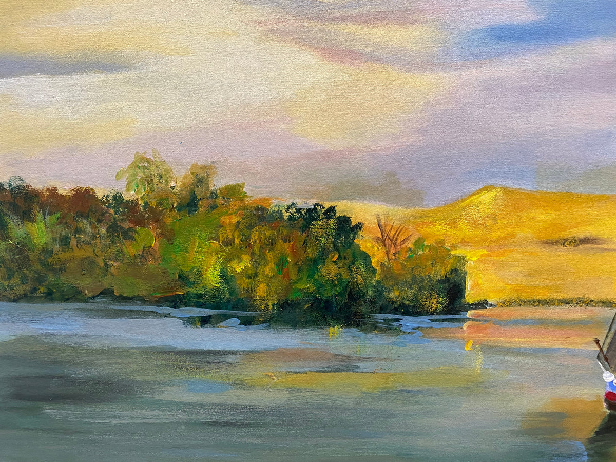 Nile Wanderer — Acrylic on Canvas, Nadia Sewelam