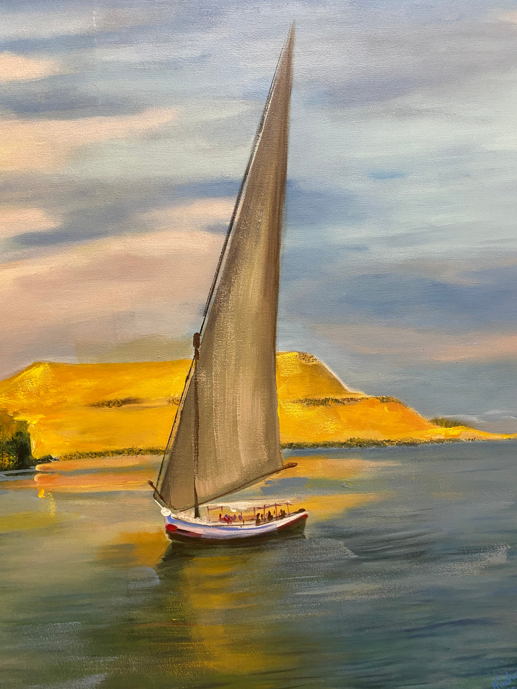 Nile Wanderer — Acrylic on Canvas, Nadia Sewelam