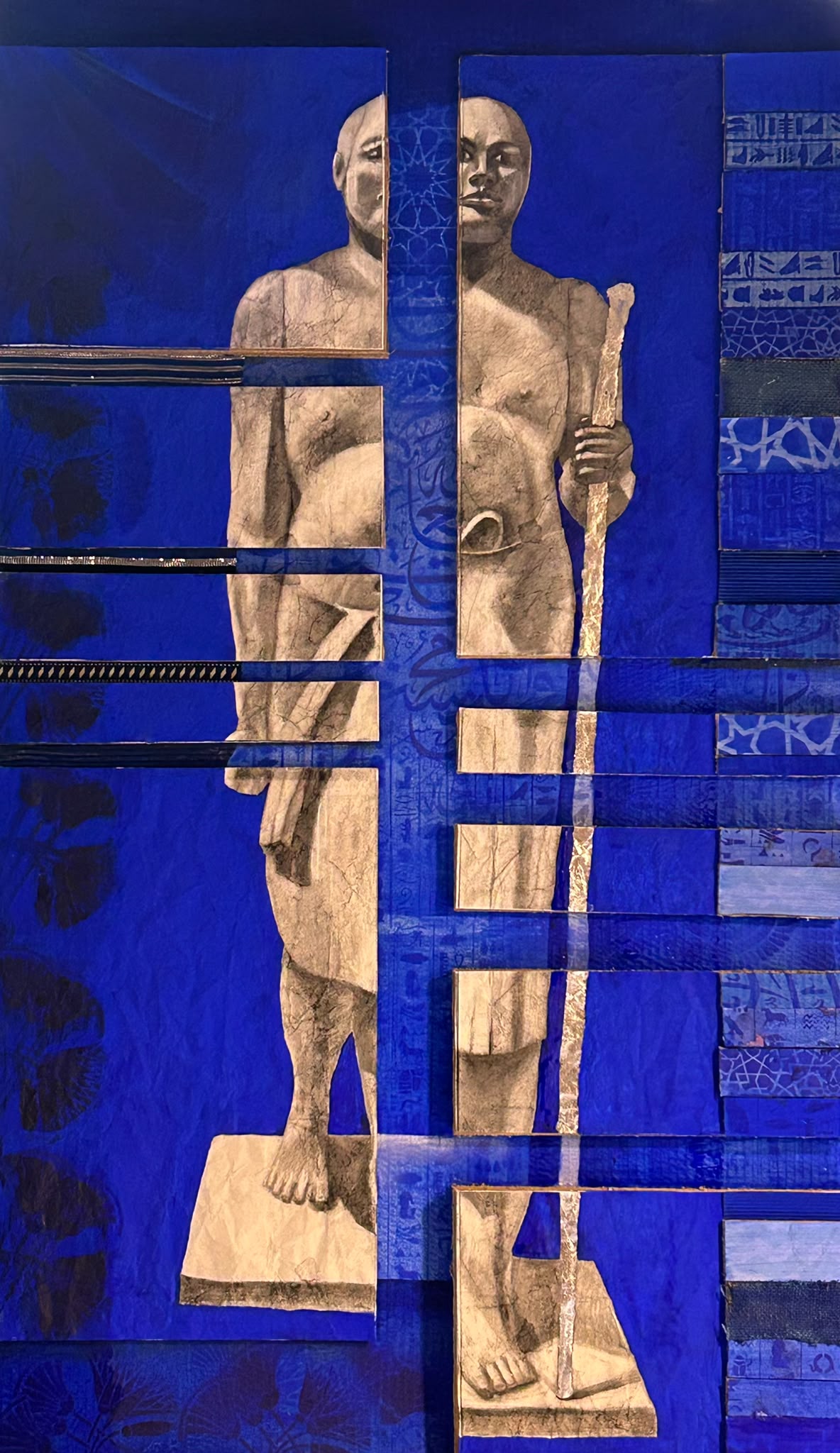 Sheikh El Balad, original mixed-media work on board by Karen Weick